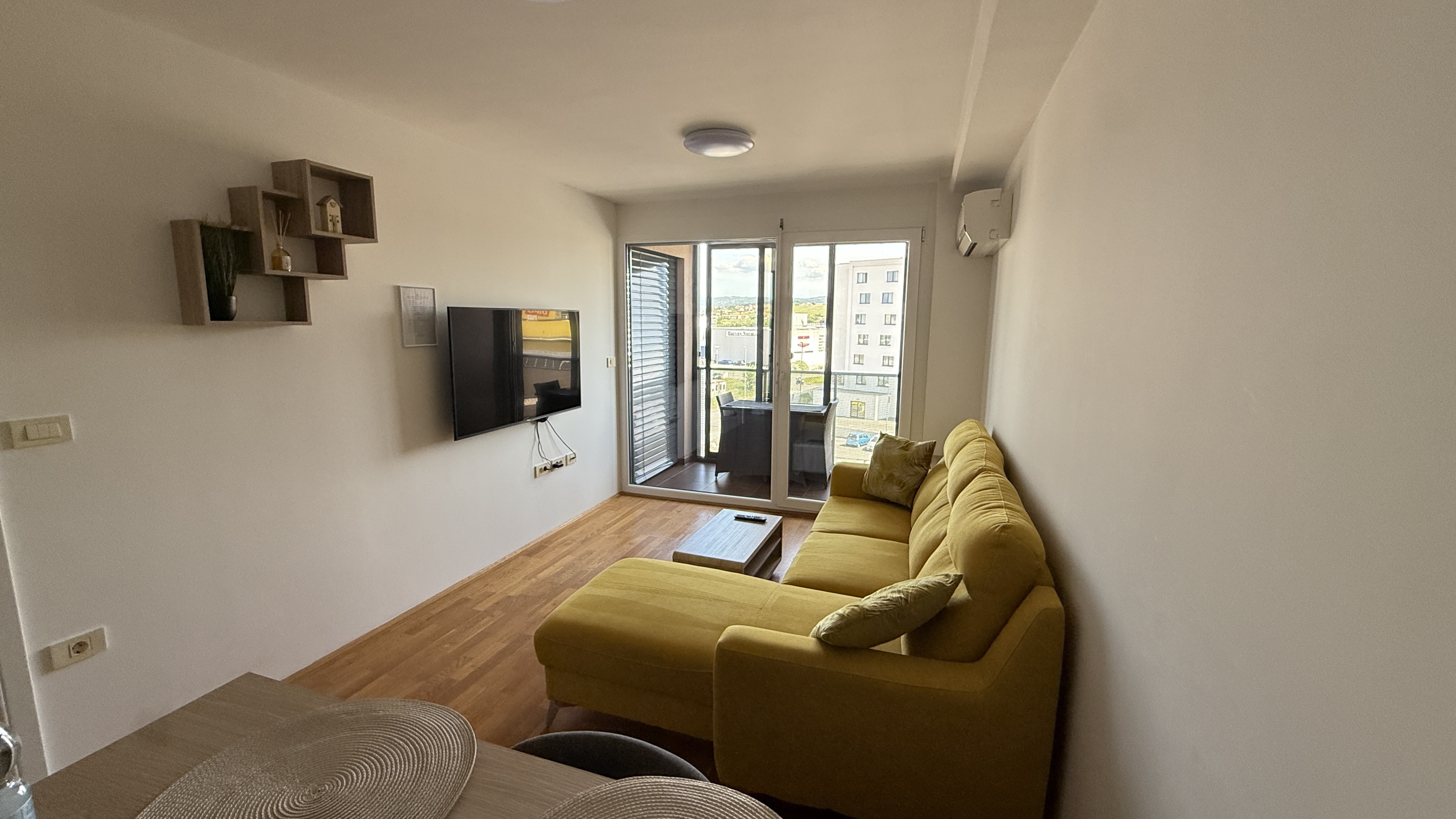 Living room with balcony